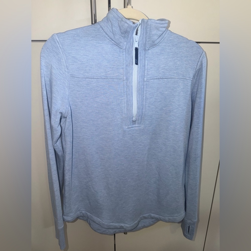 Vineyard Vines shep shirt ladies Light Blue Zip-Up Sweater